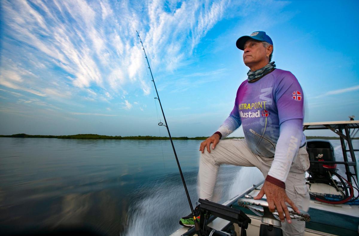 Fishing guide Jorge Valverde navigates the bay waters of Biscayne National Park south of Homestead Bayfront Park Thursday, Sept 2, 2021. Valverde has seen a sharp decline in the number of fish that used to be so plentiful in the area like Bone and Pemit fish over the many years he’s fished the waters.