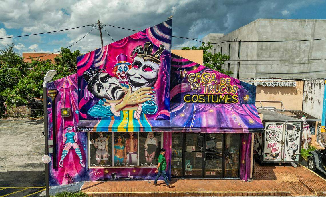 View of the famous La Casa De Los Trucos (The House of Tricks), one of the world's oldest active costume establishments, located at 1343 SW 8th Street, Little Havana, on Wednesday, October 1, 2025.