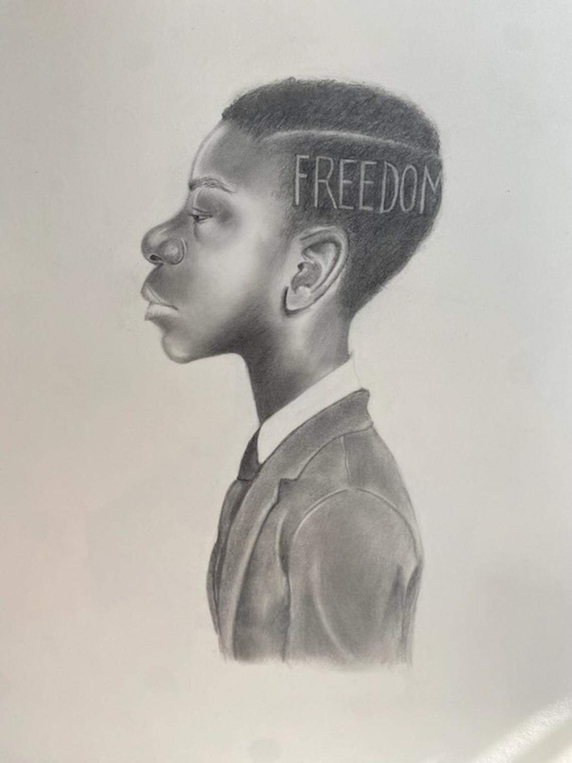 Artist Tiffani Glenn’s piece titled ‘Freedom’ will be featured as part of an exhibit honoring Frederick Douglass during the Point Comfort Art Fair and Show. The show has a theme of The Life and Times of Frederick Douglass.