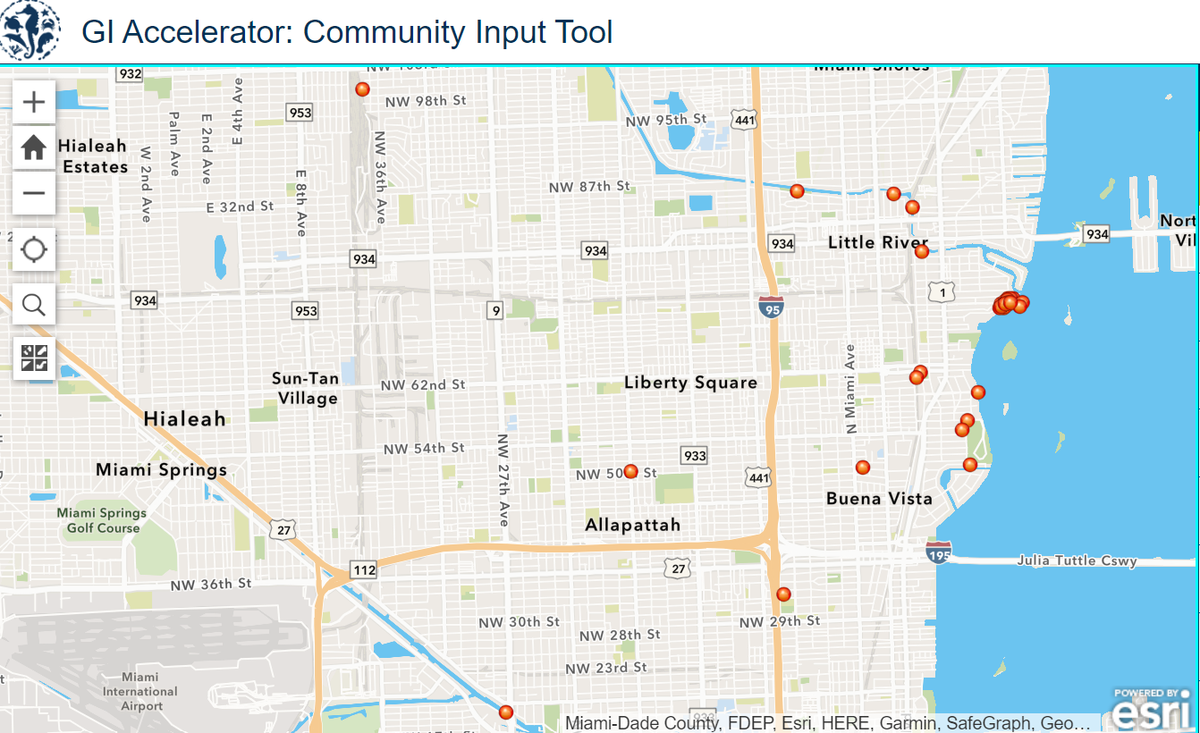 At least a dozen potential green infrastructure spots have been nominated in Miami-Dade County for Miami Waterkeeper’s new grant-funded project.