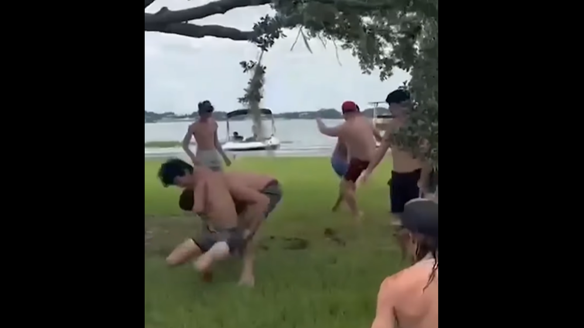Eight males have been arrested in connection with the lakeside “riot,” and they range in age from 17 to 40, the sheriff’s office said. 