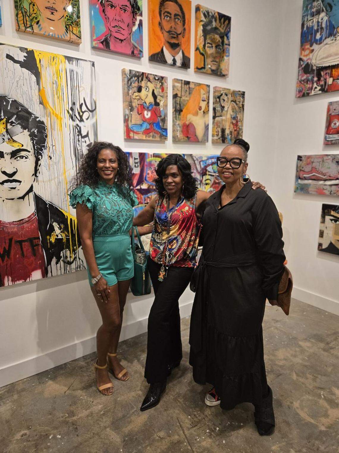 Jill Tracey (far right) poses with friend Stephanie Alexander (far left) and a friend at an event honoring Oakland Park Commissioner Aisha Gordon for a decade of service. Tracey, an iconic voice in South Florida, died Friday, Nov. 1. She was 60.