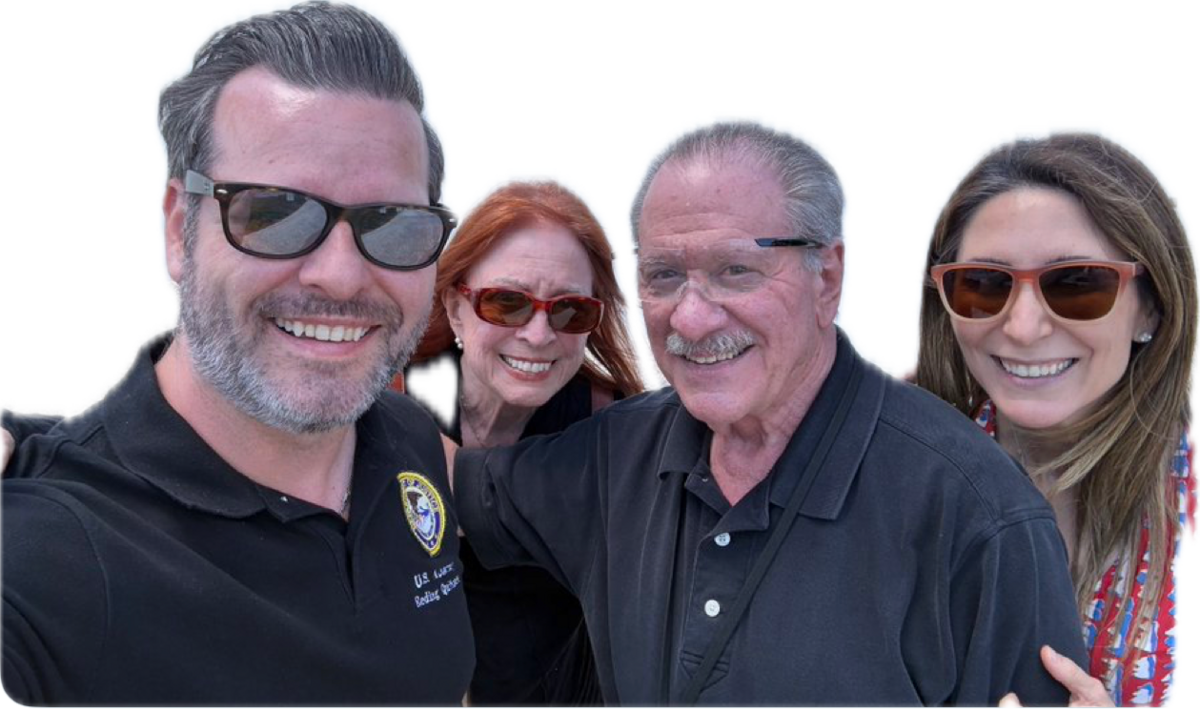 U.S. Attorney Jason Reding Quiñones, left, poses with Joseph diGenova, his wife, Victoria Toensing, second from left, and the U.S. Attorney’s First Assistant Yara Klukas outside the Fort Pierce federal courthouse in April.