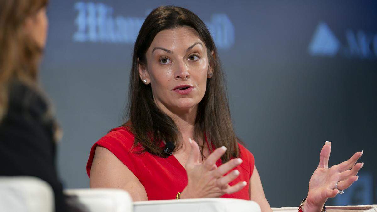 Florida Agriculture Commissioner Nikki Fried participates on a panel at the Florida Priorities Summit at the University of Miami in Coral Gables, Florida, on Tuesday, Nov. 19, 2019.