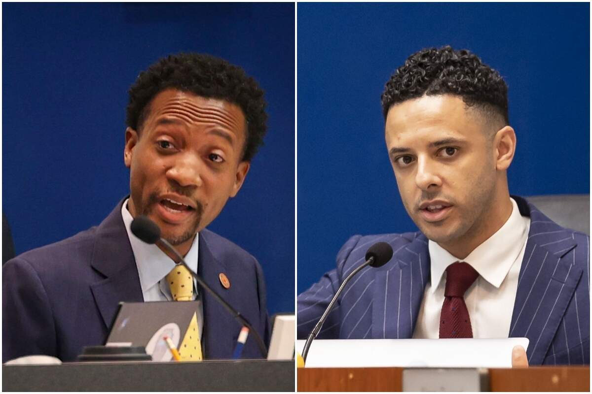 Broward County school board members Torey Alston (left) and Daniel Foganholi (right) were appointed by Gov. Ron DeSantis.
