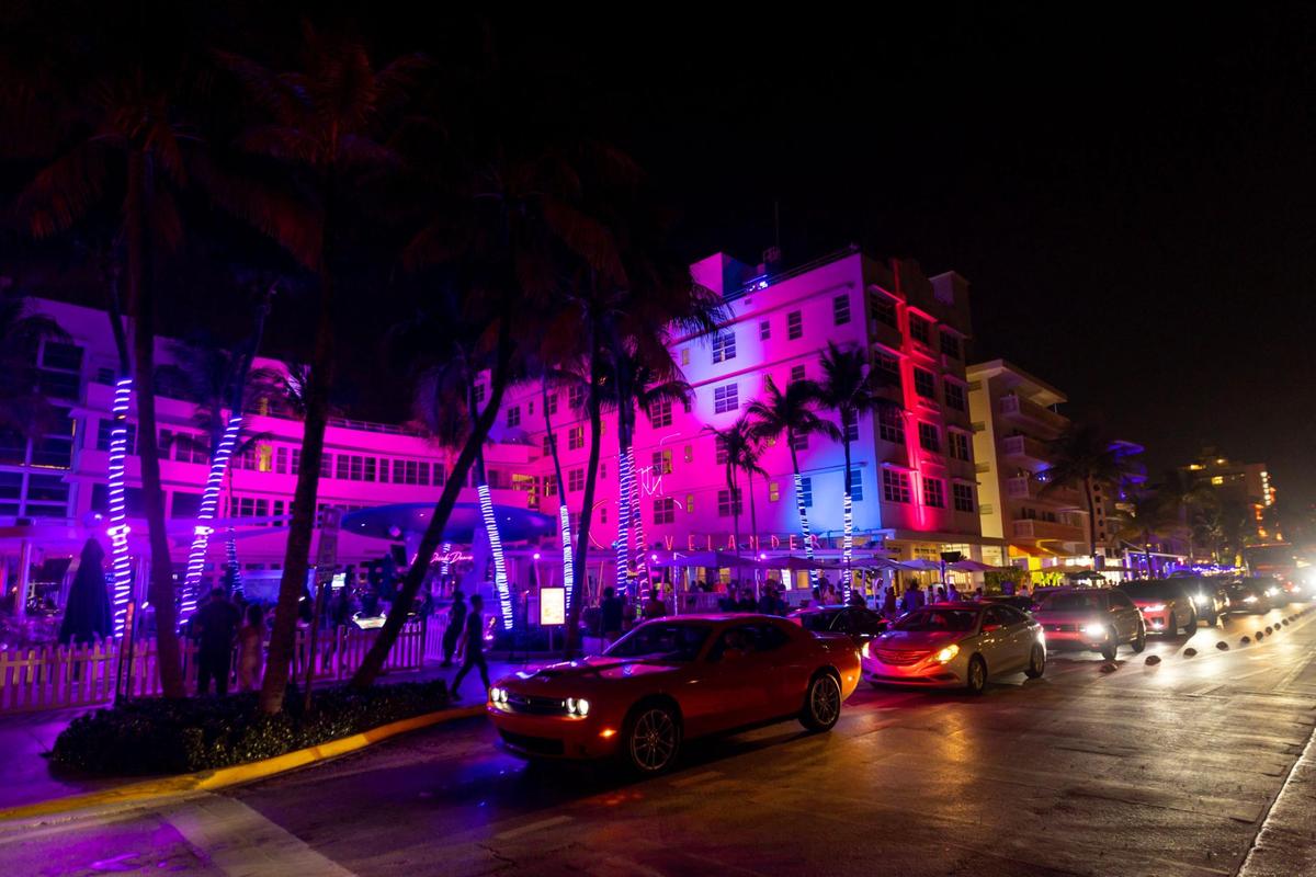 Cars drive past the Clevelander on March 3, 2023.