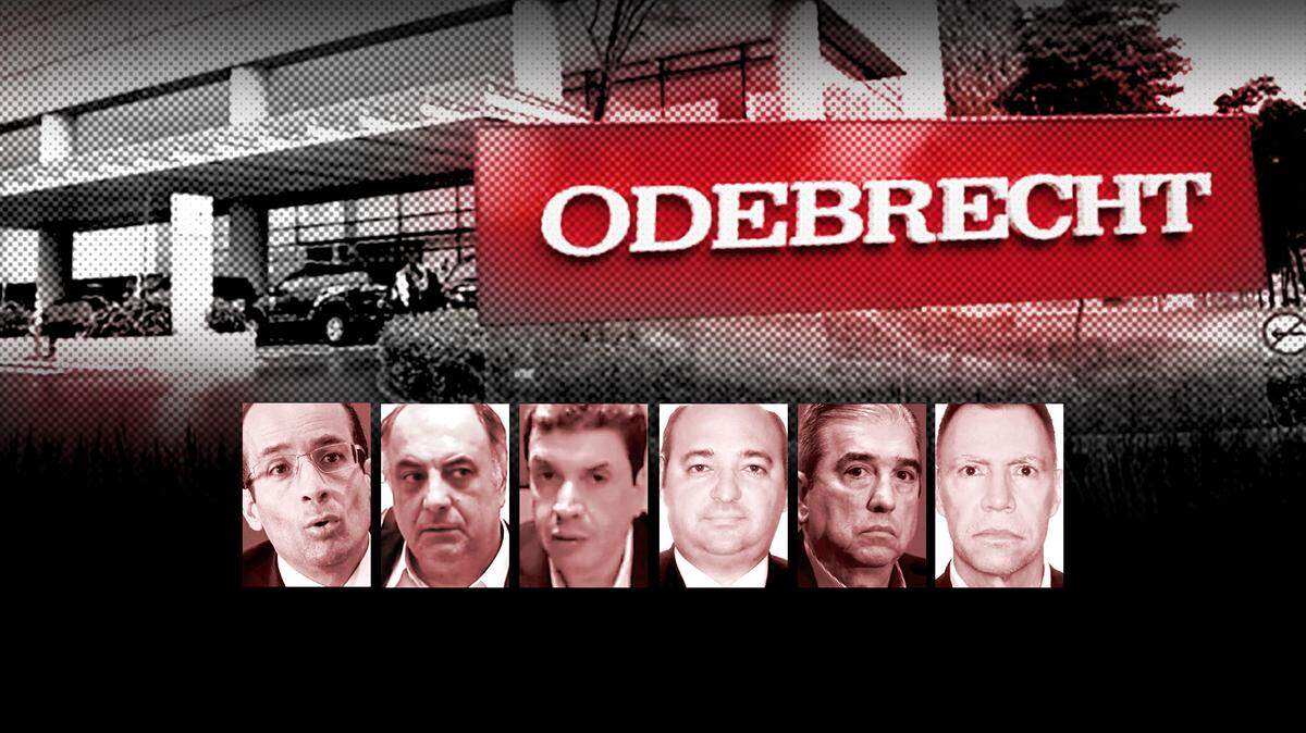 From left: Marcelo Odebrecht, Odebrecht CEO; Hilberto Mascarenhas Alves da Silva, head of the Structured Operations Division; Luiz Eduardo da Rocha Soares, Silva’s lieutenant; Fernando Migliaccio, Silva’s treasurer; Marcio Faria do Bentos, a top industrial construction executive in the energy business; and Luiz Antonio Mameri, who was CEO of Odebrecht Latin America & Angola.