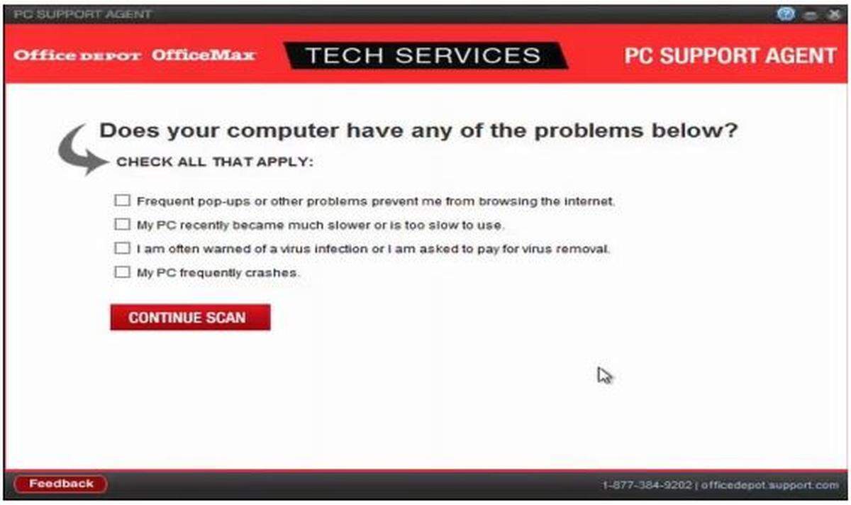 The FTC says checking any of the boxes above meant a report would be generated that claimed the computer had malware or an infection.