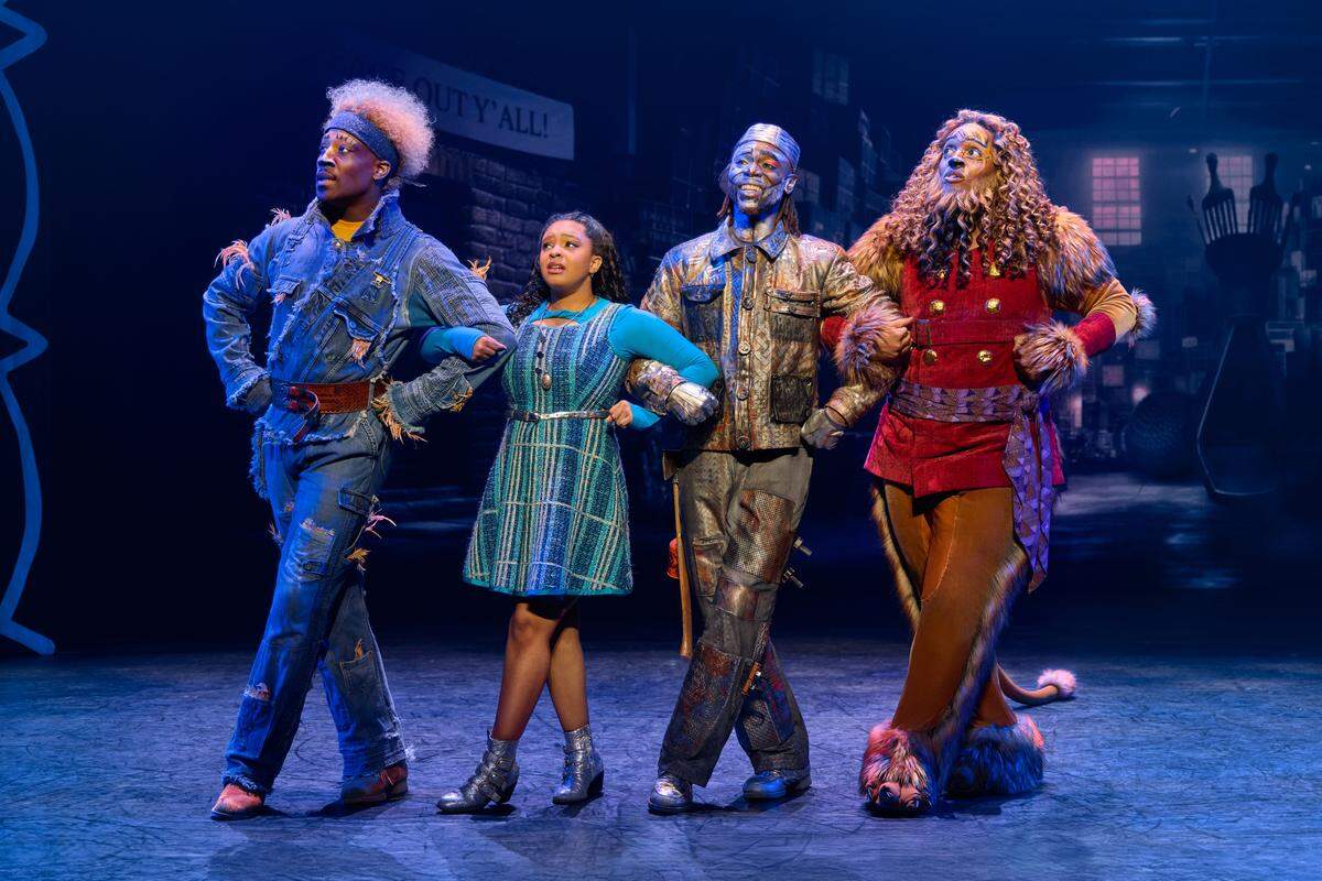 Ahmad Lews, Dana Cimone, D. Jerome and Cal Mitchell in the Broadway touring production of ‘The Wiz’ kicks off the Adrienne Arsht Center for the Performing Arts’ Broadway in Miami series on Oct. 7 and heads to West Palm Beach as part of Kravis on Broadway at the Kravis Center opening Oct. 21.