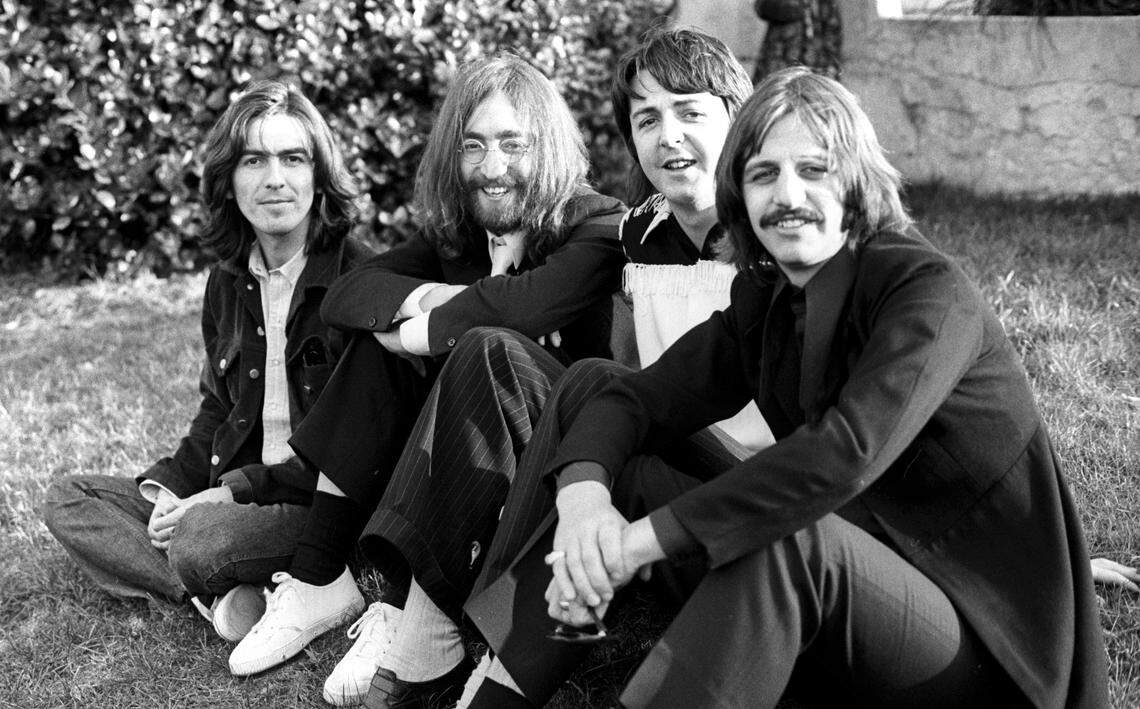 The Beatles in 1969, the year the group performed its famed rooftop concert atop the Apple Corps headquarters in London on Jan. 30, 1969, which would become the “Let It Be” album in 1970. From left, George Harrison, John Lennon, Paul McCartney and Ringo Starr.