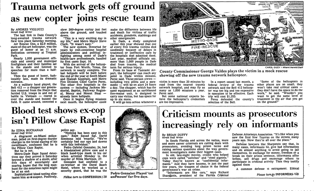 Miami Herald newspaper published Sept. 29, 1985