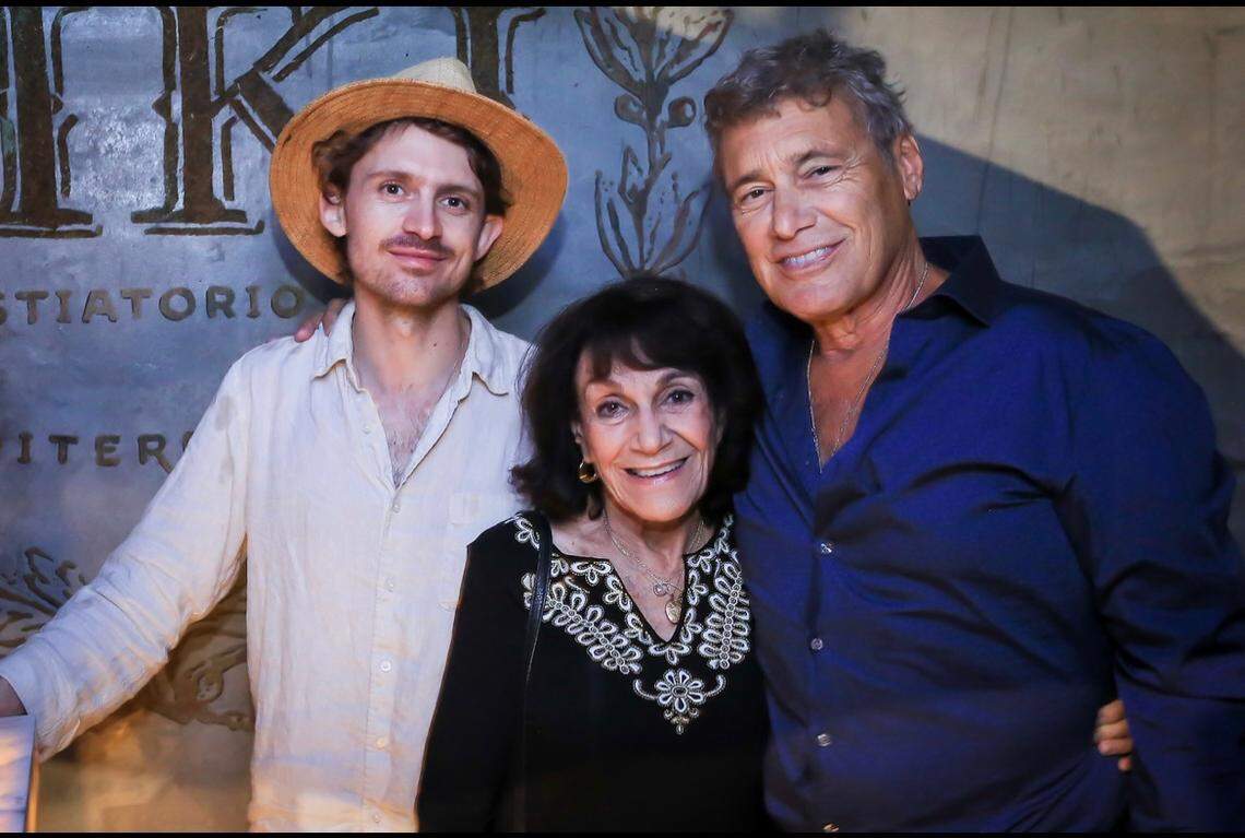 Steven Bauer, the Cuban-born heartthrob who played Manolo in Scarface and most recently, Mossad agent Avi Rudin on “Ray Donavan,” celebrated his mother, Lillian Samson Agostini’s birthday with a heart shaped cake at Miami hotspot Kiki on The River. Also on hand was son Alexander Griffith Bauer who he shares with mother Melanie Griffith