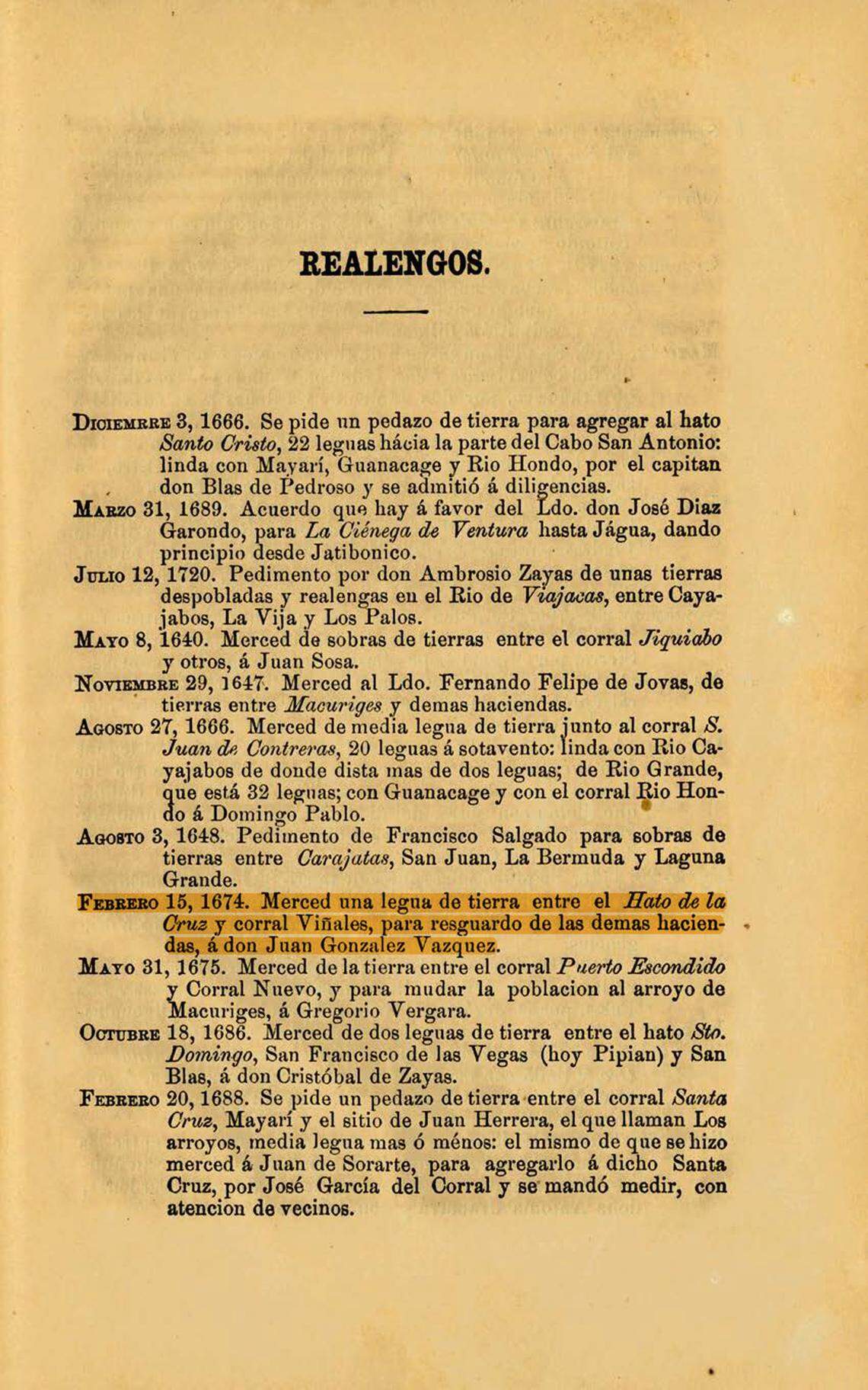Land grant bearing the name of Juan Gonzalez Vasquez, an ancestor of Pope Leo XIV from Havana.