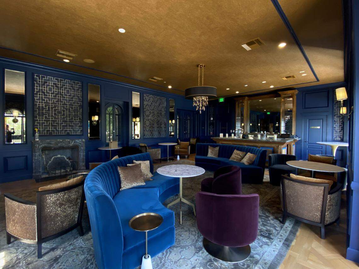 A photo of the Snooker Room in the Vanderbilt Mansion after renovations.