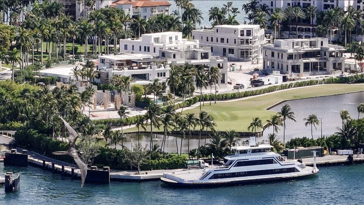 New construction on Fisher Island in Miami Beach, Florida, on Thursday, June 11, 2026.