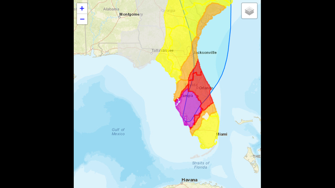 Hurricane Ian’s strong winds are menacing Florida. Check the threat in your area