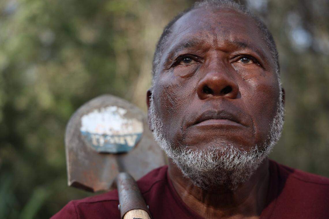 Marvin Dunn, an octogenarian retired professor at Florida International University, has sued DeSantis over the “Stop WOKE” Act and criticized the governor on Twitter. He said FIU has not called him back about scheduling sessions where he can train university staffers on how to lead his popular tours of African-American history in Miami. Here he stands in Rosewood, Florida, scene of a brutal racist massacre in 1923.