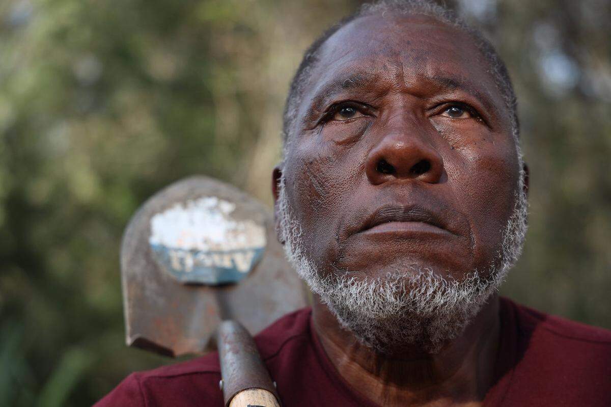 Marvin Dunn, an octogenarian retired professor at Florida International University, has sued DeSantis over the “Stop WOKE” Act and criticized the governor on Twitter. He said FIU has not called him back about scheduling sessions where he can train university staffers on how to lead his popular tours of African-American history in Miami. Here he stands in Rosewood, Florida, scene of a brutal racist massacre in 1923.