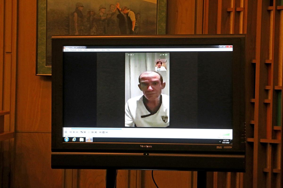 Alex Diaz provides testimony from Cuba in a video for a trial involving a DUI manslaughter case on Aug. 17, 2018.