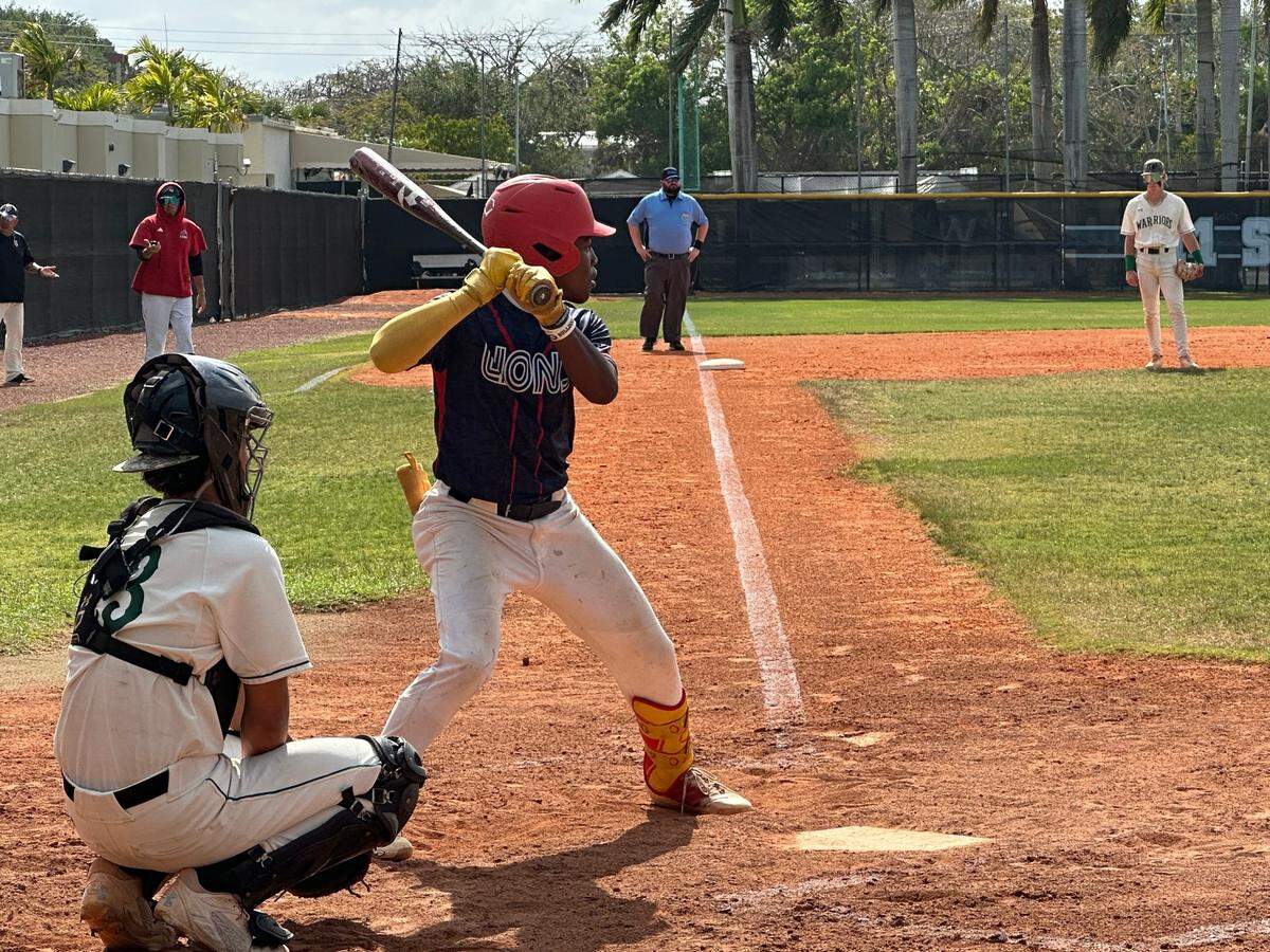Chaminade-Madonna’s Josh Wright stands in the batter’s box against Westminster Christian during Thursday’s third game of a Region 4-2A quarterfinal series at Westminster.