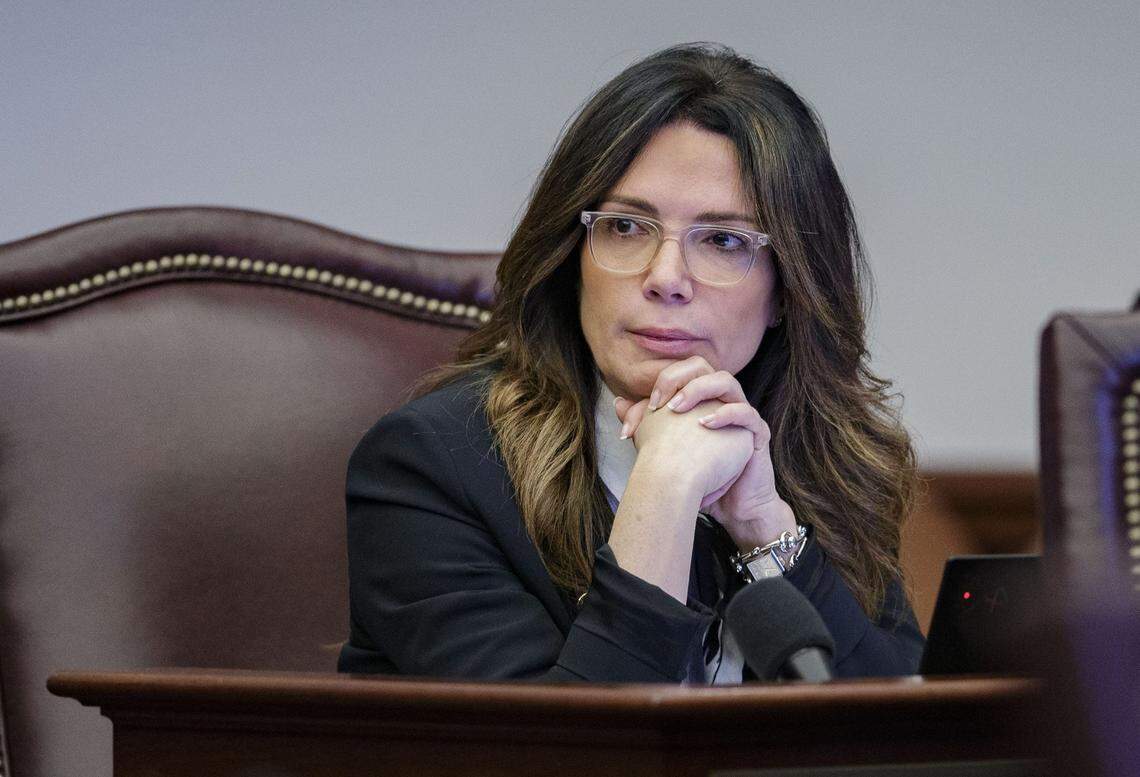 Sen. Ileana Garcia, R-Miami, in a file photo from the Senate floor on March 10, 2022.