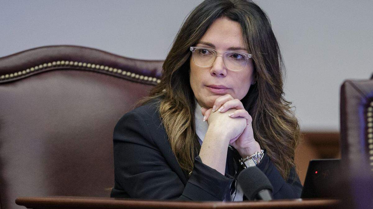 Sen. Ileana Garcia, R-Miami, listens to debate on a bill on the Senate floor Thursday, March 10, 2022. Legislative Session092