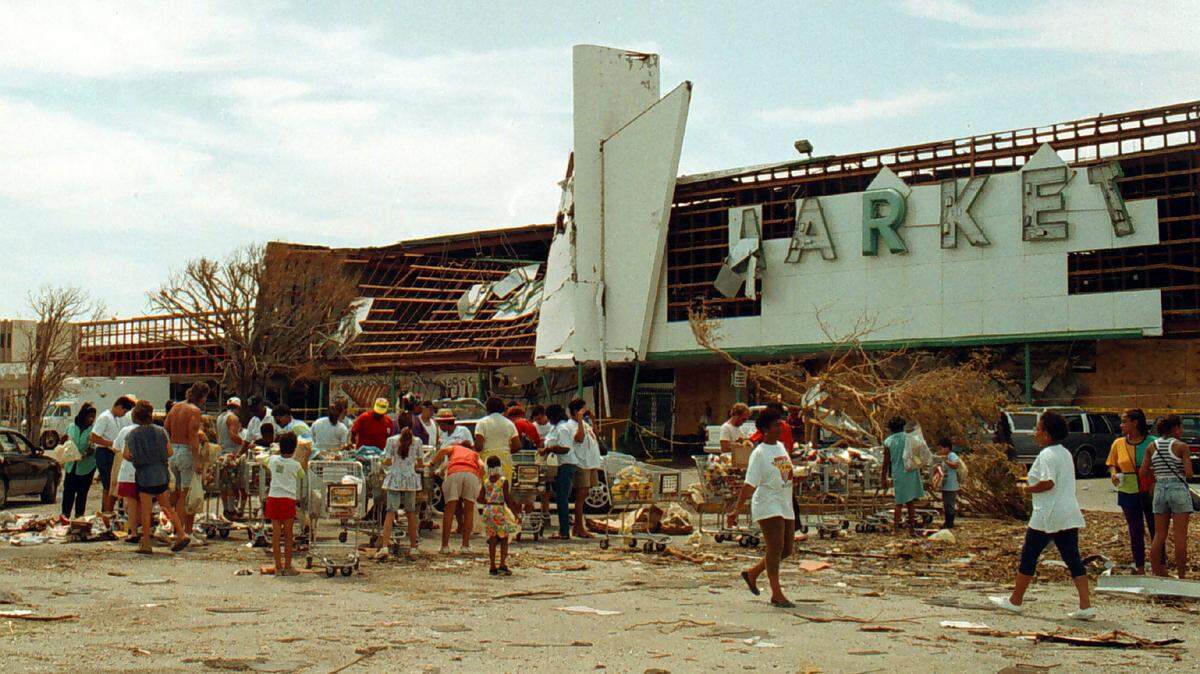 The destroyed Publix on Colonial Drive in South Miami-Dade after Hurricane Andrew hit on Aug. 24, 1992.