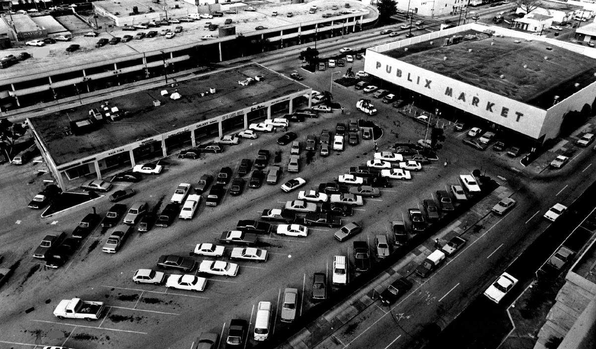 Publix from the air in the early 1980s,
