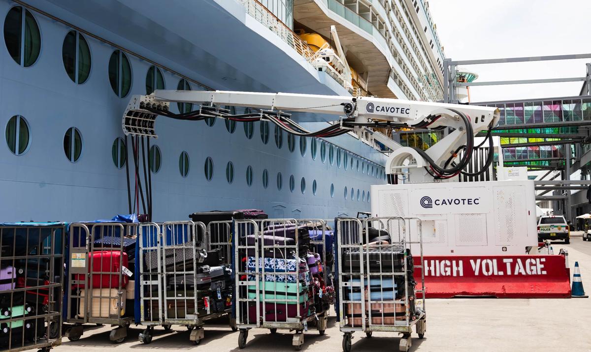 PortMiami has created five berths for shore power enable cruise ships to dock and power up while at port. 
