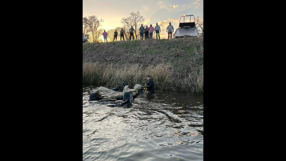 Investigators say the driver’s 2018 Honda Accord was southbound on Louisiana Highway 494 when it veered off the road and plunged into the Cane River.