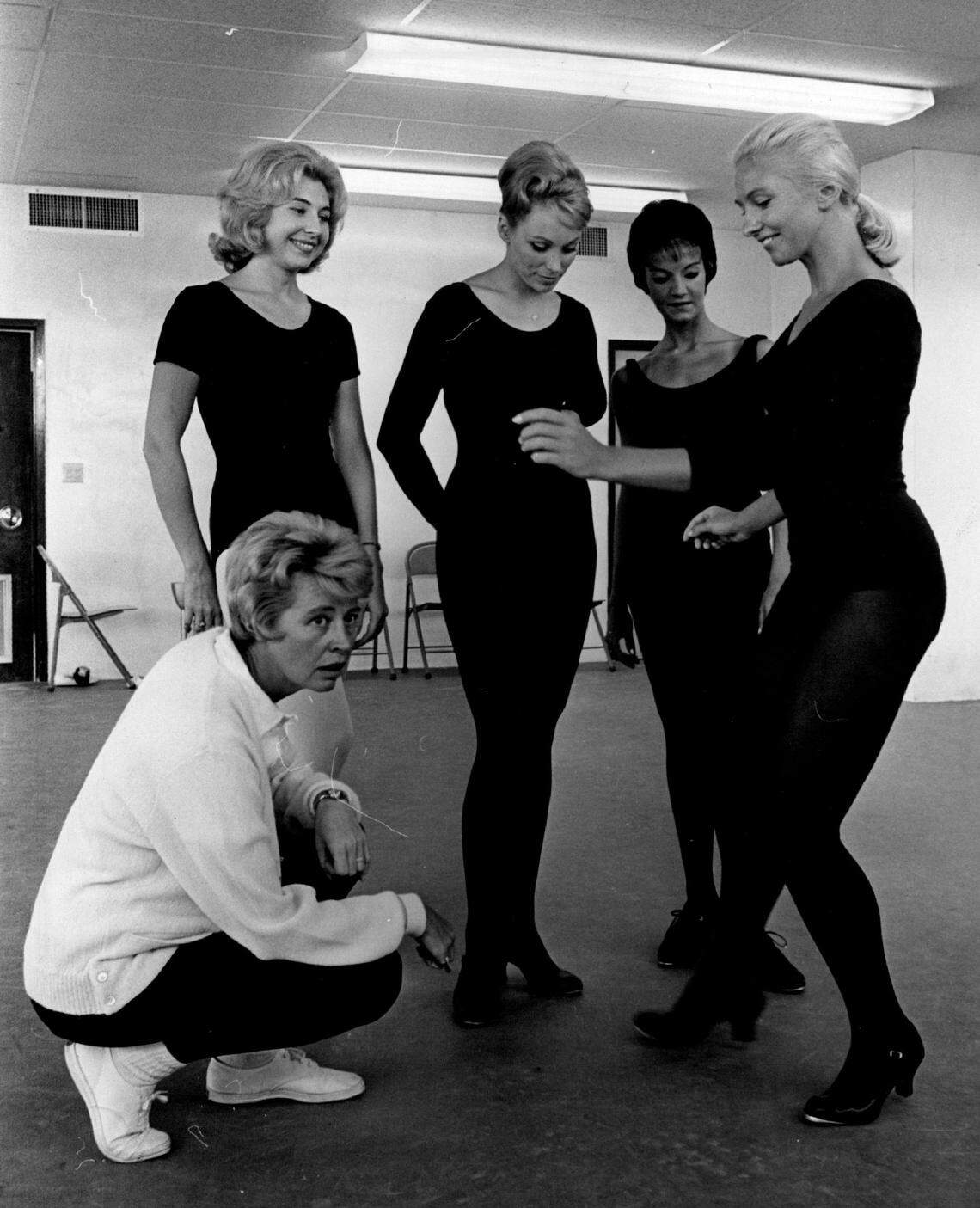 Local women are chosen in 1964 to join the June Taylor Dancers on the “Jackie Gleason Show” in Miami Beach.