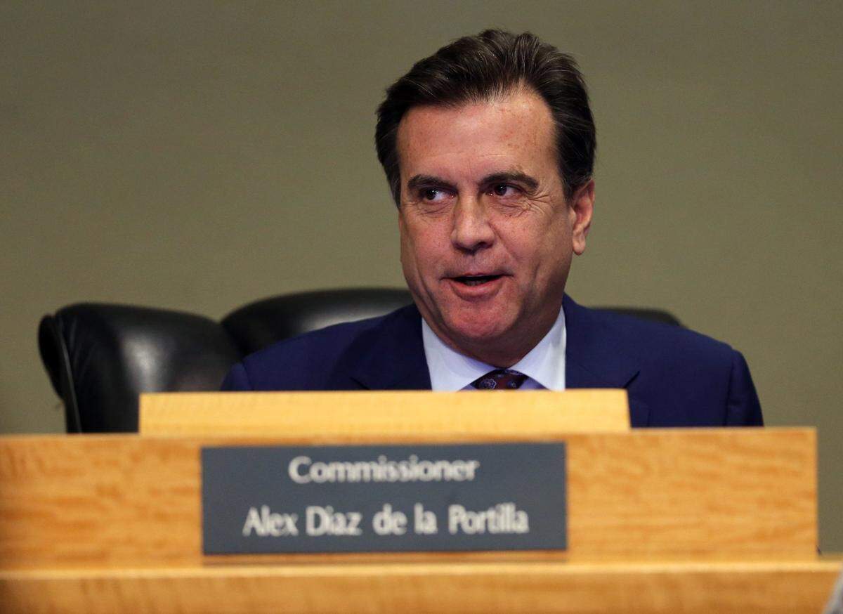 Commissioner Alex Diaz de la Portilla, District 1, at the City of Miami commission meeting in Miami, Florida, Thursday, January 9, 2020.