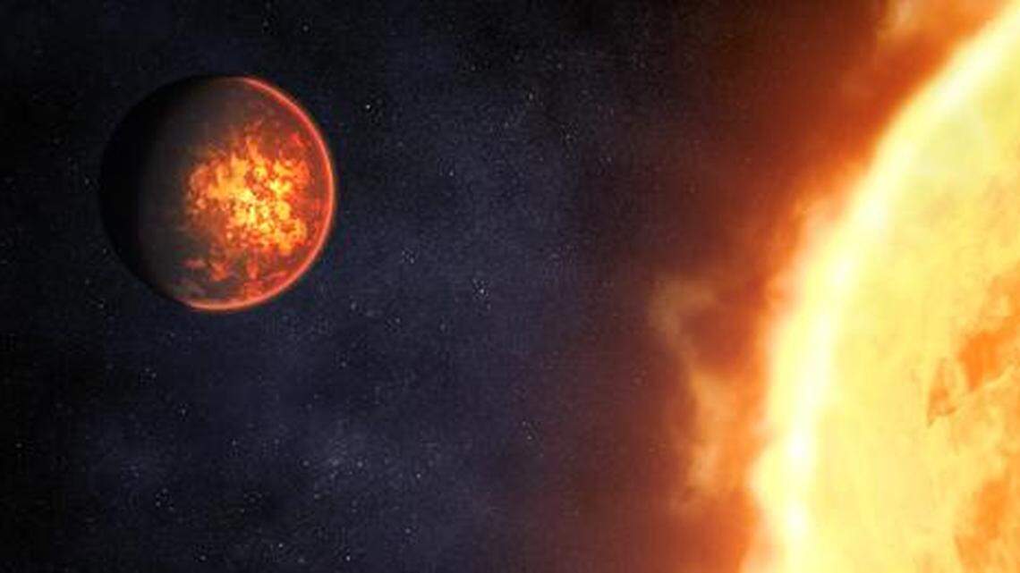The planet 55 Cancri e is less than 1.5 million miles from its sun-like star, NASA says. That’s 1/25 the distance Mercury is from our sun. NASA expects to get its first telescope images of the planet this summer.