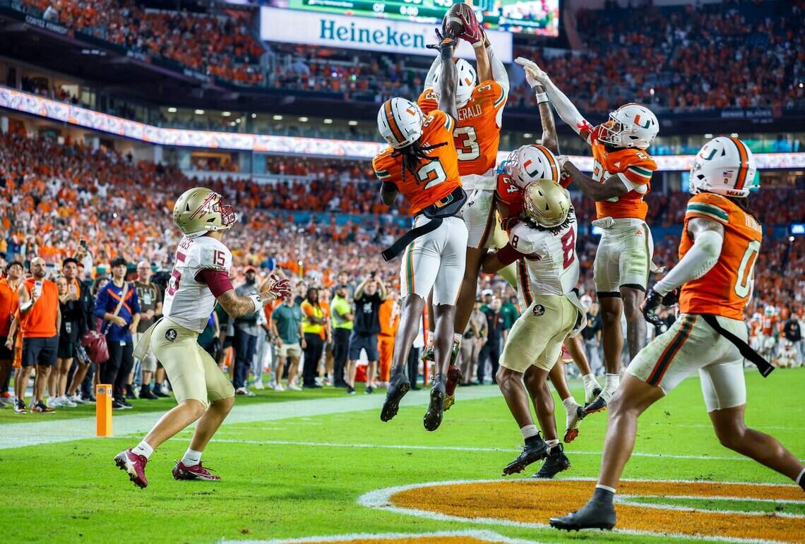 Miami's Bryce Fitzgerald seals win over FSU with overtime interception ...