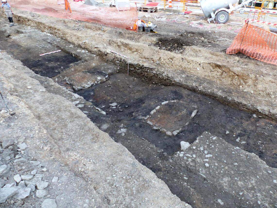 Each plot was about 10 to 15 feet wide and had a stone foundation, archaeologists said.