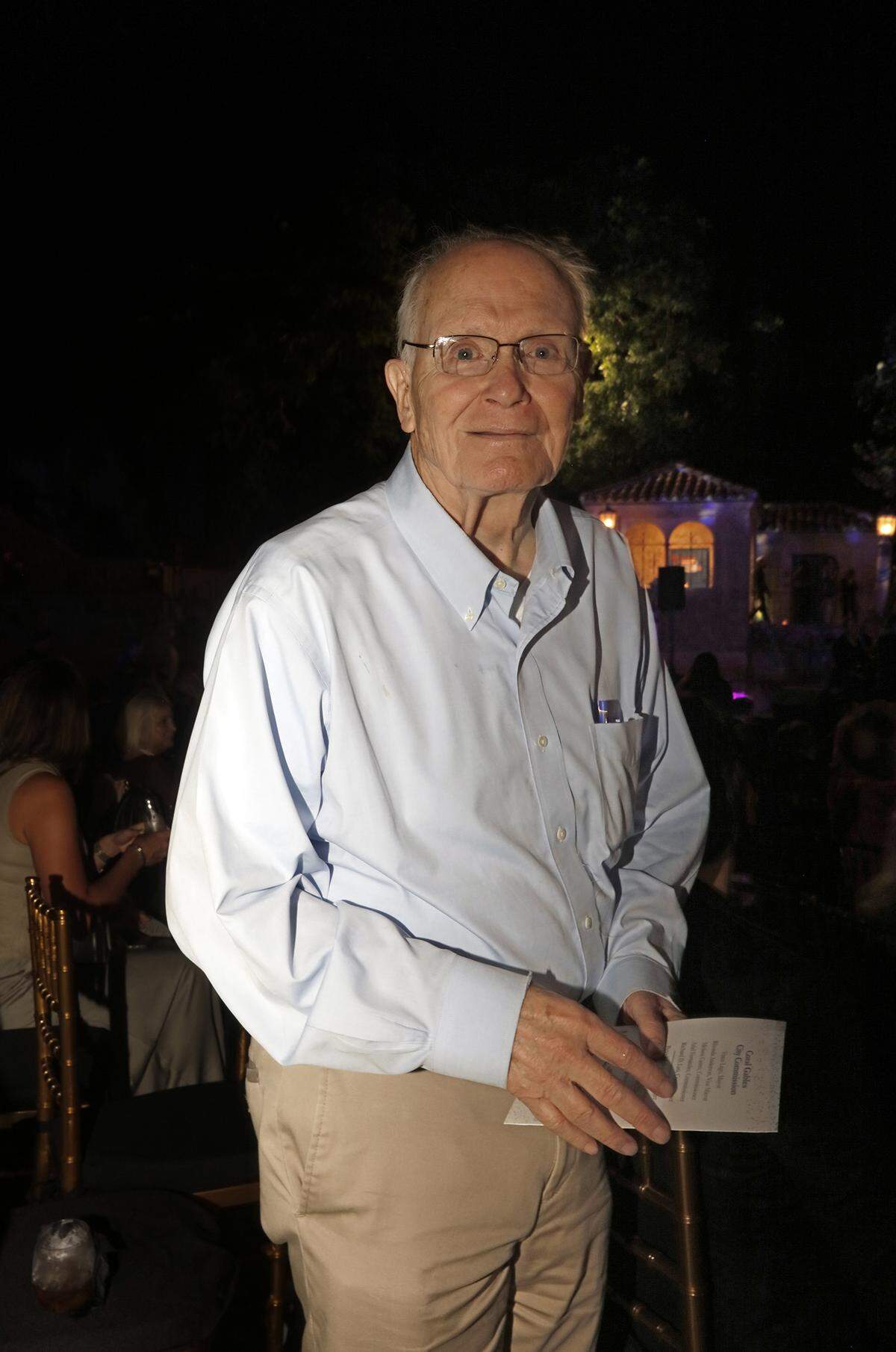 David Lawrence, former Miami Herald publisher, attends a performance by Maestro Eduardo Marturet and the Miami Symphony Orchestra at the soon-to-reopen Venetian Pool on Sunday, Dec. 7, 2025, in Coral Gables, Florida.