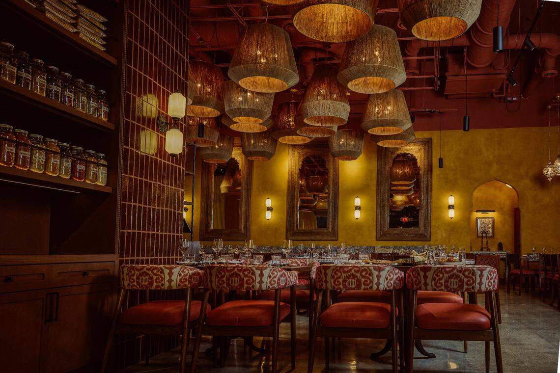 The interior of Ghee Indian Kitchen in Wynwood.