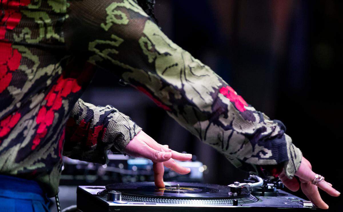 Musician Anderson Paak performs a DJ set during a live concert at Lummus Park on Saturday, March 11, 2023, in Miami Beach, Fla.