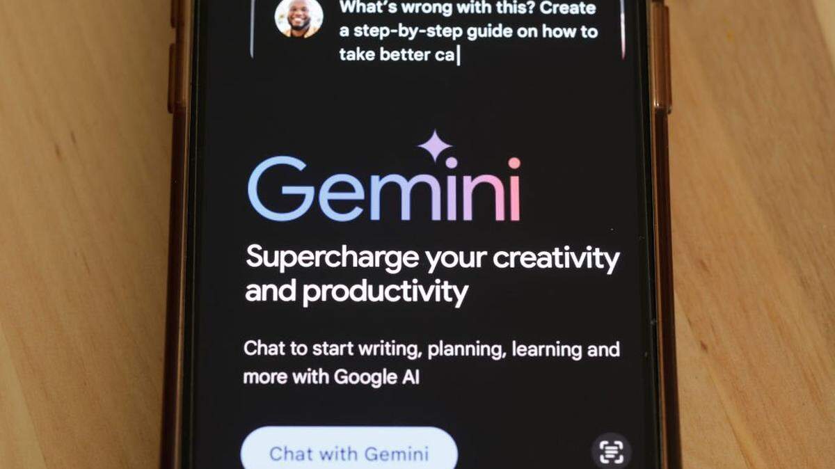 NEW YORK, NEW YORK - MARCH 18: In this photo illustration, Gemini Ai is seen on a phone on March 18, 2024 in New York City. Apple announced that they're exploring a partnership with Google to license the Gemini AI-powered features on iPhones with iOS updates later this year. Google already has a deal in place with Apple to be the preferred search engine provider on iPhones for the Safari browser. (Photo Illustration by Michael M. Santiago/Getty Images)