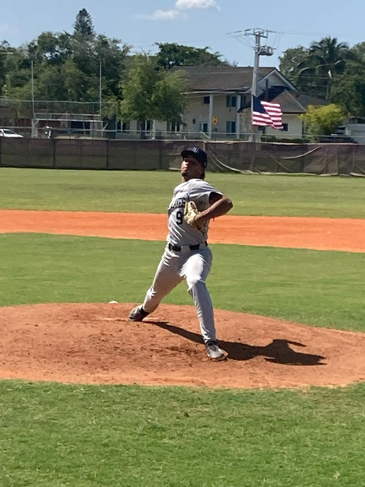 Mater Lakes starter Alfrin Rosario gave up an early 2-run homer but settled down after that and pitched four more shutout innings in a Region 4-4A baseball quarterfinal win over Miami Springs on Wednesday afternoon at Shelly Dunkel Field at Miami Springs High School.