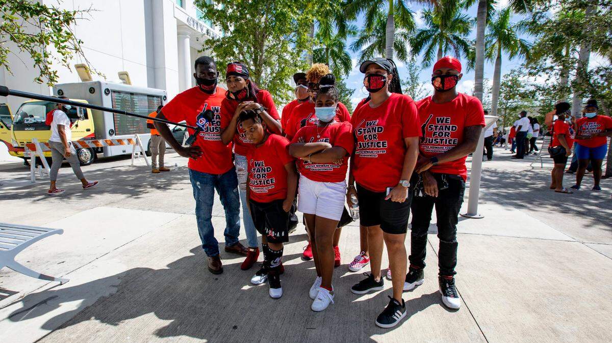 Members of the Foster family, who protested to shed light on the death on the 2015 police shooting death of Edward Foster, filed a lawsuit Wednesday seeking damages against the officer who shot him and the city of Homestead.