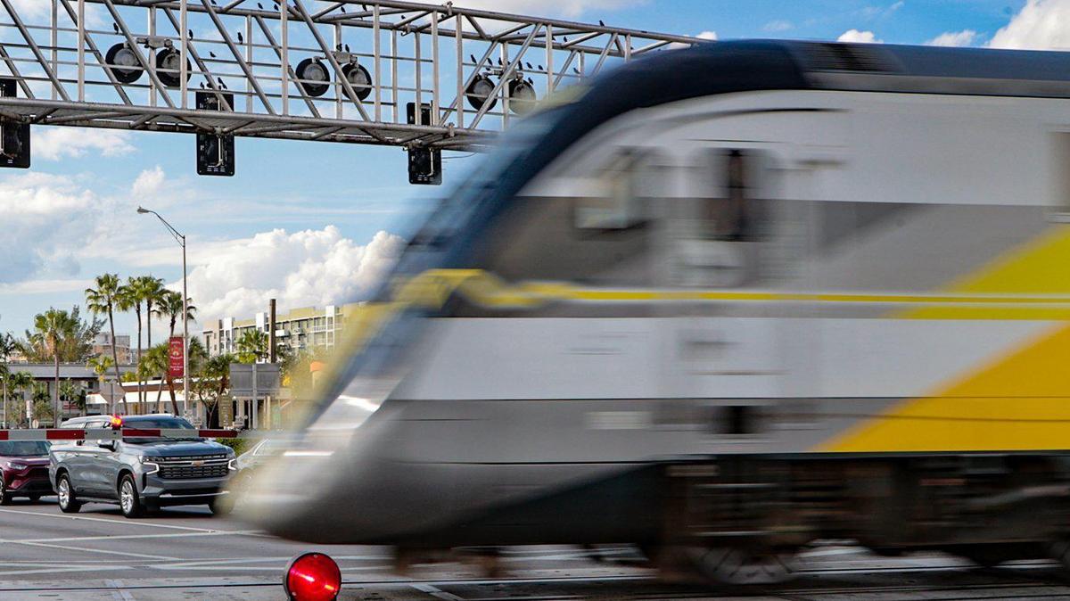 File photo: A man was killed Monday morning after he was struck by a Brightline train in Oakland Park, Florida. Broward Sheriff’s Office investigating.