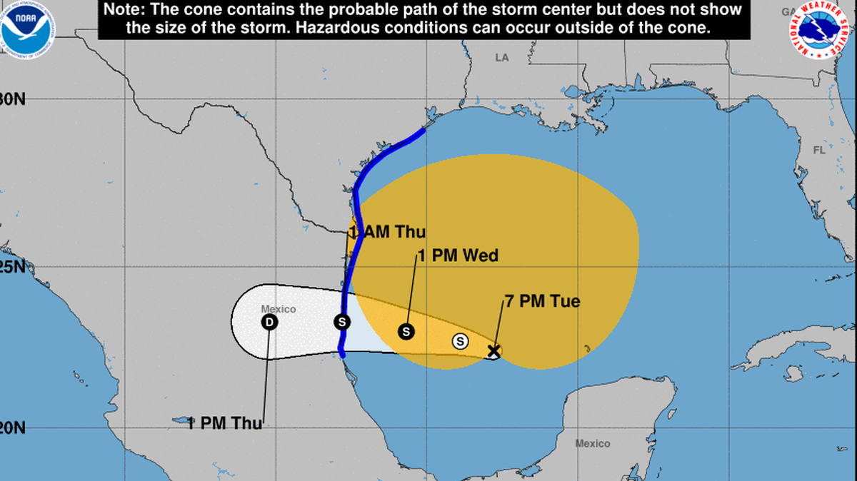 The hurricane center is tracking a potential tropical cyclone that could become the first named storm of the season.