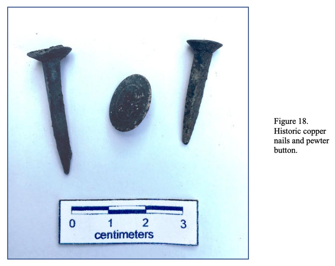 Archaeologists found mid-19th century artifacts at the site.