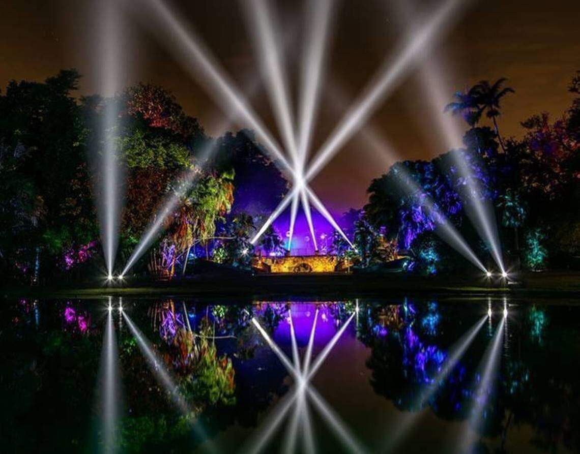 The Night Garden at Fairchild Tropical Botanic Garden in Coral Gables. The Garden is transformed into a&nbsp; wonderland with interactive surprises including an augmented reality Fairy Quest challenge, a flower maze and Archimedes the Talking Tree.