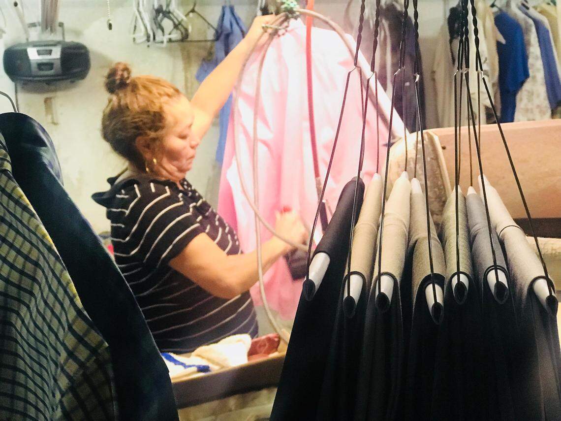 Gina Duran works at Unicorn Cleaners, the family business bordering Miami Lakes. Her daughter Alexa played a key role in running the operation. Since her daughter's death, keeping up with the business has been a struggle.