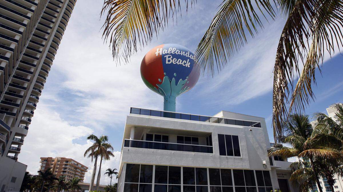 A no-swimming warning has been issued for the beach near Hallandale Beach Boulevard.