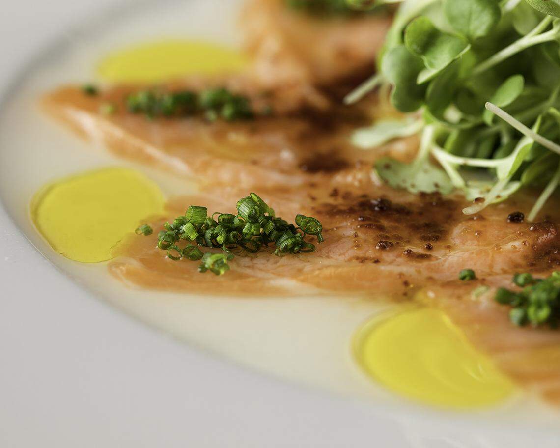 Salmon tiradito at Perl.