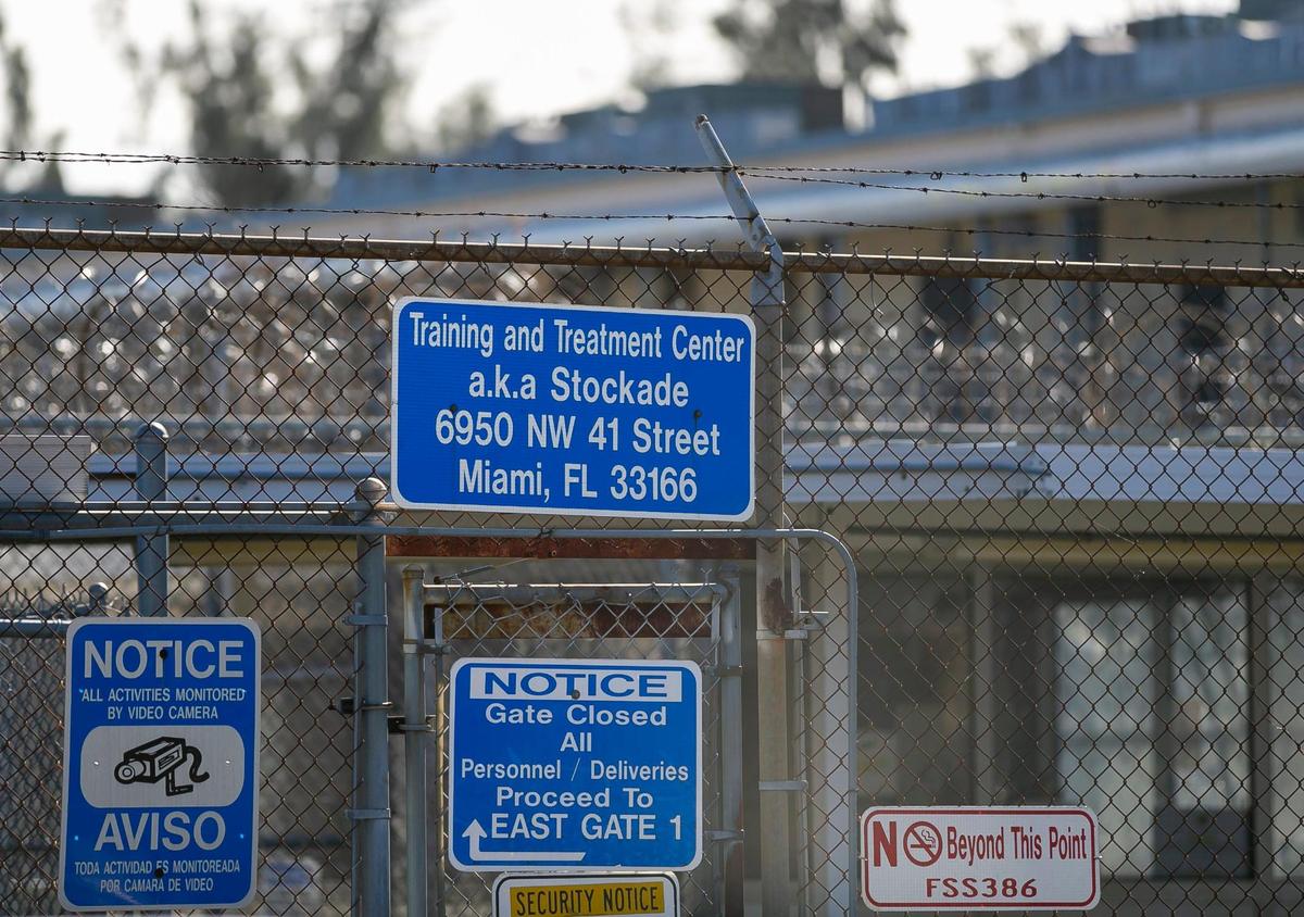 An outside view of the Training and Treatment Center, better known as the Stockade, located next to the Turner Guilford Knight Correctional Center in Miami, Florida on Saturday, January 29, 2022.