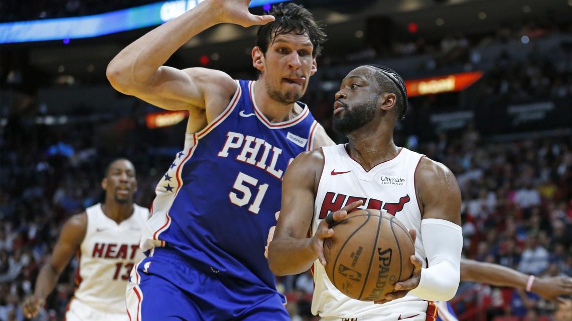 Wade scores 30 in final home game of career, but Heat eliminated from playoff contention